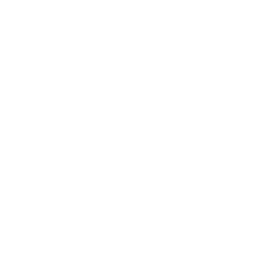 White outline circle with white icons of two people with arrows pointing towards eachother